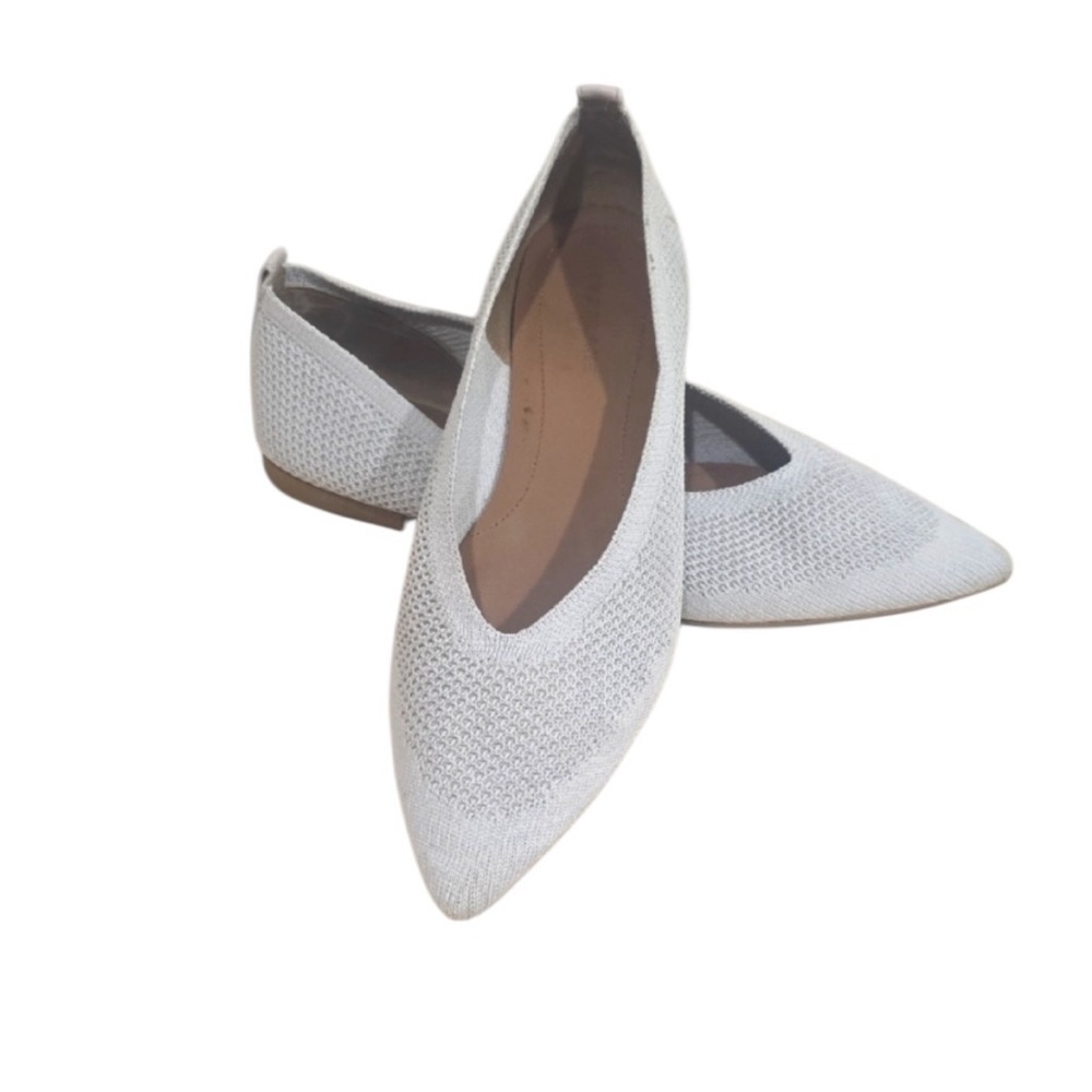 Everlane The 40-Hour Flats in ReKnit Pointed Toe Gray Size 9 - Picture 2 of 7
